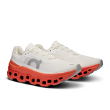 Cloudmonster Women's Shoes - White / Flame - John-Sport - On Running Shoes